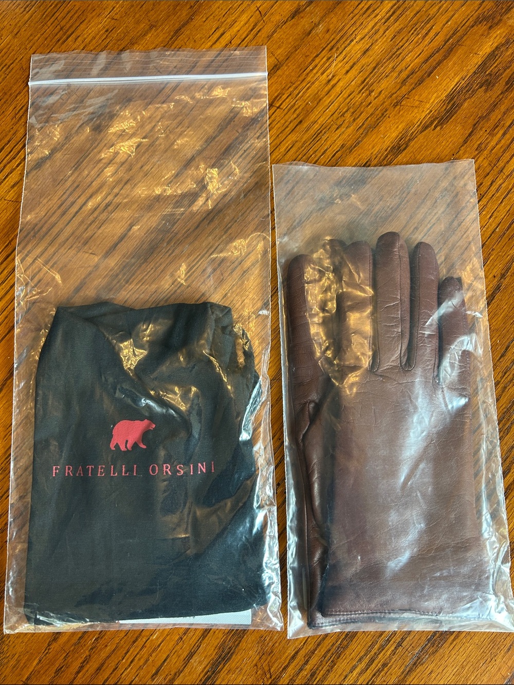 Fratelli Orsini Brown Italian Lambskin Leather Gloves- women’s 8.5